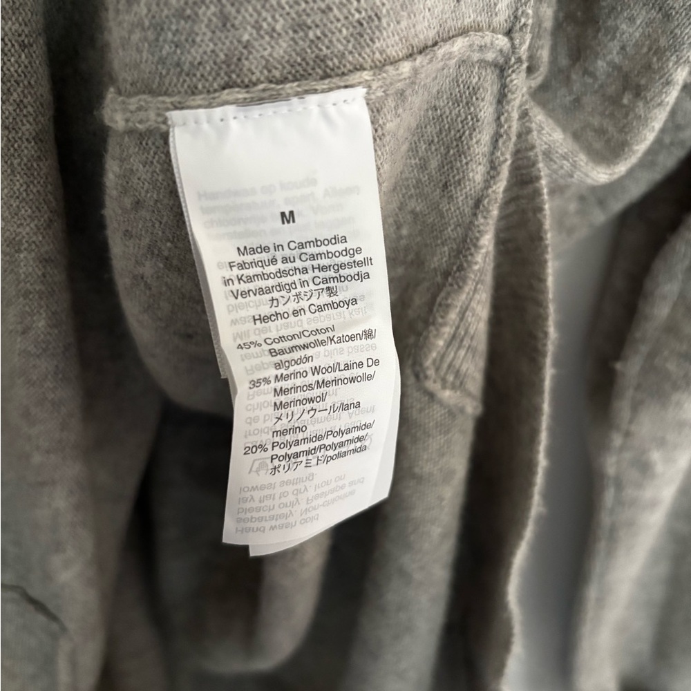J.Crew Gray Merino Wool Blend Sweater Crewneck Lightweight Size M - Picture 7 of 10